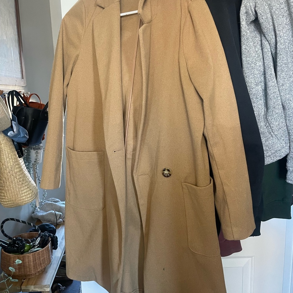 Stylish Joie Tan Overcoat